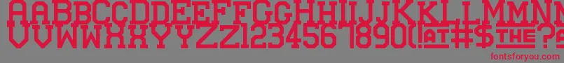 StuttgartMesse Font – Red Fonts on Gray Background