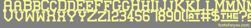 StuttgartMesse Font – Yellow Fonts on Gray Background