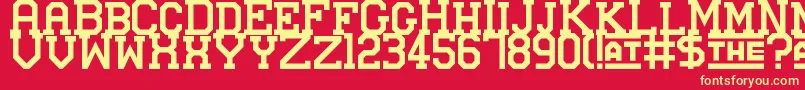 StuttgartMesse Font – Yellow Fonts on Red Background