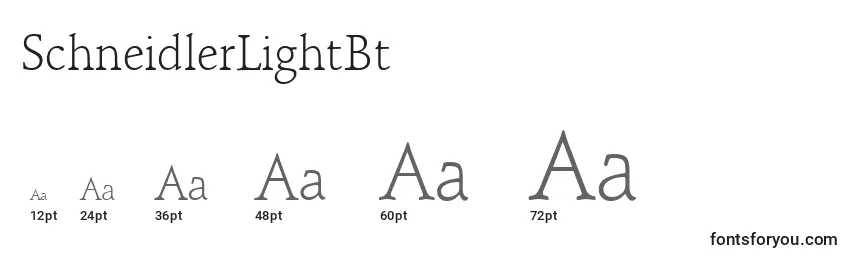 sizes of schneidlerlightbt font, schneidlerlightbt sizes