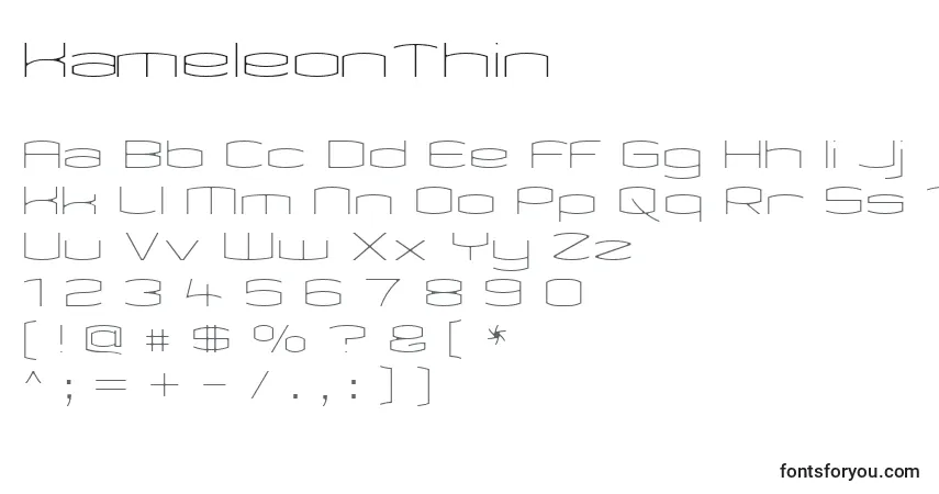 KameleonThin Font – alphabet, numbers, special characters
