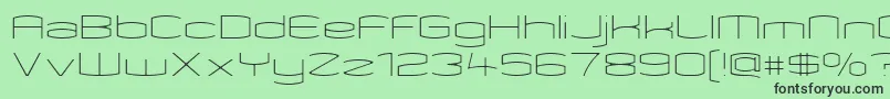 KameleonThin Font – Black Fonts on Green Background