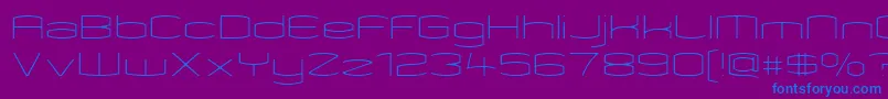 KameleonThin Font – Blue Fonts on Purple Background