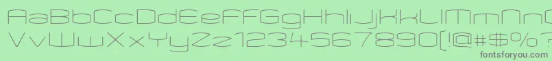 KameleonThin-Schriftart – Graue Schriften auf grünem Hintergrund
