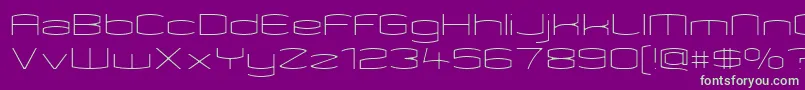 KameleonThin Font – Green Fonts on Purple Background