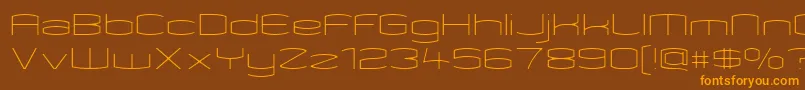 fuente KameleonThin – Fuentes Naranjas Sobre Fondo Marrón