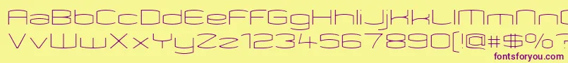 KameleonThin Font – Purple Fonts on Yellow Background