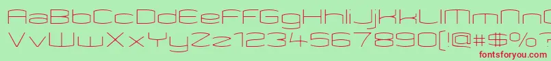 KameleonThin Font – Red Fonts on Green Background