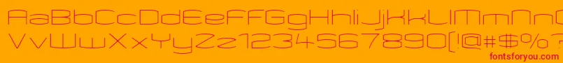 KameleonThin Font – Red Fonts on Orange Background