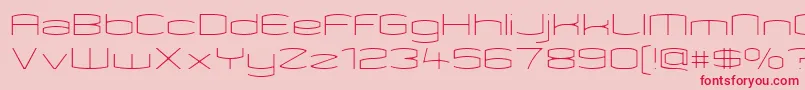 KameleonThin Font – Red Fonts on Pink Background