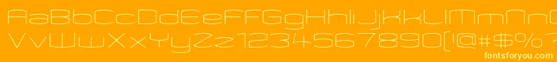 KameleonThin Font – Yellow Fonts on Orange Background