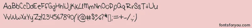 Police Elise – polices noires sur fond rose