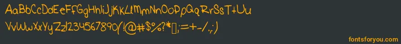 フォントElise – 黒い背景にオレンジの文字