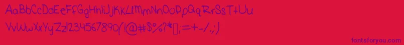 Шрифт Elise – фиолетовые шрифты на красном фоне