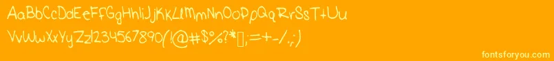 フォントElise – オレンジの背景に黄色の文字