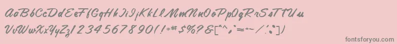 TamteSemiScriptRegular Font – Gray Fonts on Pink Background