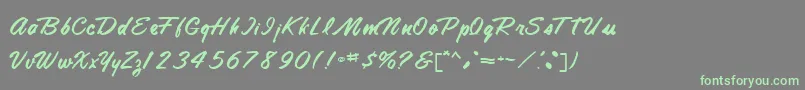 TamteSemiScriptRegular Font – Green Fonts on Gray Background