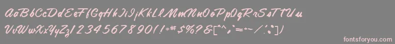 TamteSemiScriptRegular Font – Pink Fonts on Gray Background