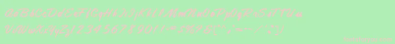 TamteSemiScriptRegular Font – Pink Fonts on Green Background