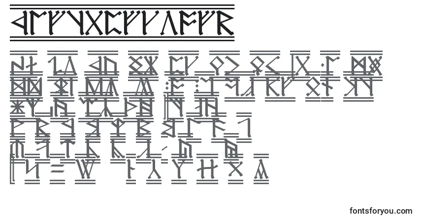 Fuente CirthErebor2 - alfabeto, números, caracteres especiales