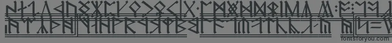 Шрифт CirthErebor2 – чёрные шрифты на сером фоне