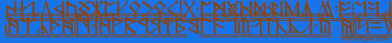 CirthErebor2 Font – Brown Fonts on Blue Background