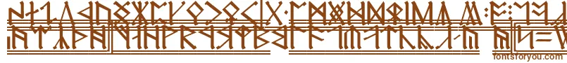 CirthErebor2-Schriftart – Braune Schriften auf weißem Hintergrund
