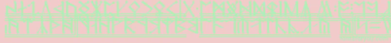 CirthErebor2 Font – Green Fonts on Pink Background