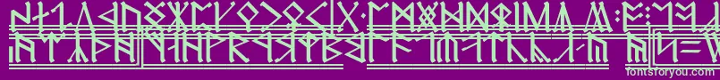 CirthErebor2 Font – Green Fonts on Purple Background