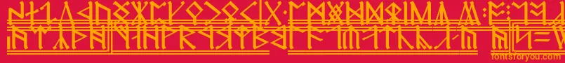 CirthErebor2 Font – Orange Fonts on Red Background