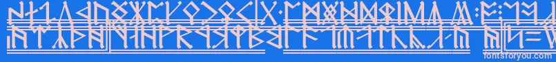 CirthErebor2 Font – Pink Fonts on Blue Background