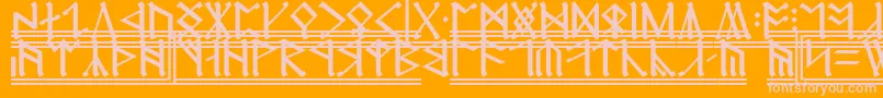 Шрифт CirthErebor2 – розовые шрифты на оранжевом фоне