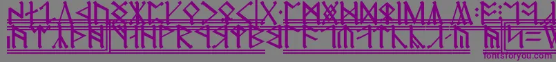 フォントCirthErebor2 – 紫色のフォント、灰色の背景