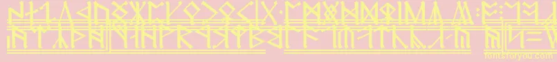 CirthErebor2 Font – Yellow Fonts on Pink Background