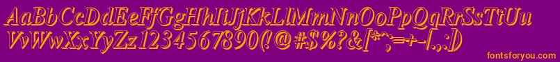 ThamesshadowItalic Font – Orange Fonts on Purple Background