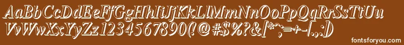 ThamesshadowItalic Font – White Fonts on Brown Background