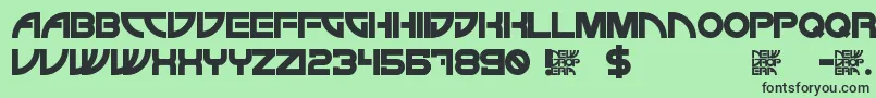 NewDropEra Font – Black Fonts on Green Background