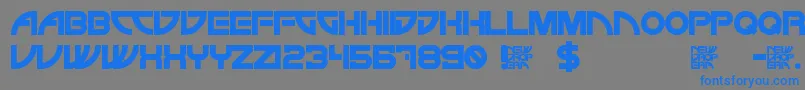 フォントNewDropEra – 灰色の背景に青い文字