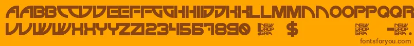 NewDropEra Font – Brown Fonts on Orange Background