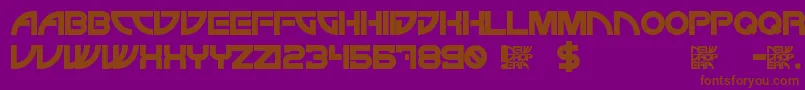 フォントNewDropEra – 紫色の背景に茶色のフォント