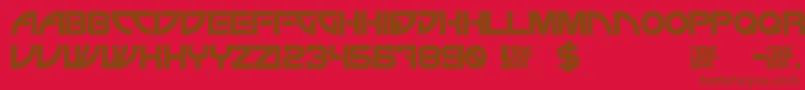 フォントNewDropEra – 赤い背景に茶色の文字