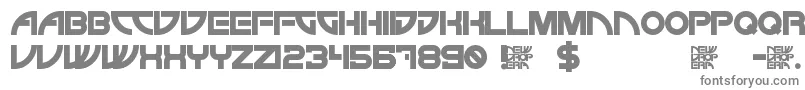 NewDropEra-fontti – harmaat kirjasimet valkoisella taustalla