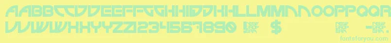NewDropEra Font – Green Fonts on Yellow Background