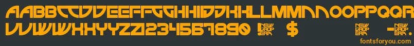 Więcej informacji o czcionce NewDropEra Czcionka NewDropEra – pomarańczowe czcionki na czarnym tle