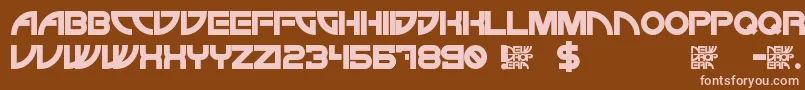 NewDropEra Font – Pink Fonts on Brown Background