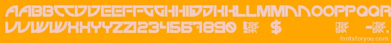 NewDropEra Font – Pink Fonts on Orange Background