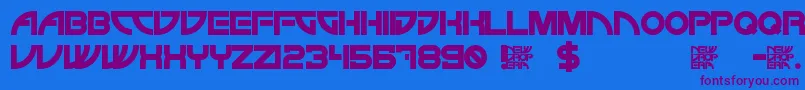 NewDropEra Font – Purple Fonts on Blue Background