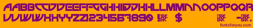NewDropEra Font – Purple Fonts on Orange Background