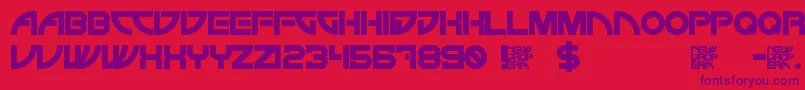 NewDropEra Font – Purple Fonts on Red Background
