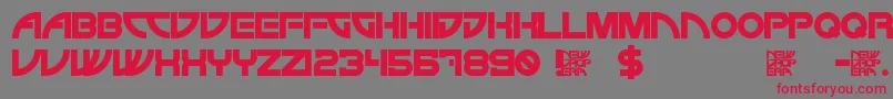 NewDropEra Font – Red Fonts on Gray Background